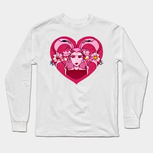 Anime Heart Portrait  (Valentines Special) Long Sleeve T-Shirt